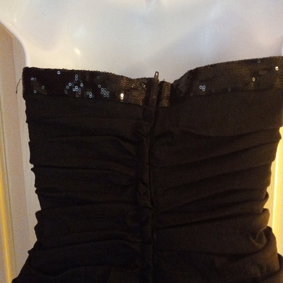 🖤 CALVIN KLEIN Black Bustier Empire Sequin Waist Rausch Mini Sz 2 - Picture 6 of 9
